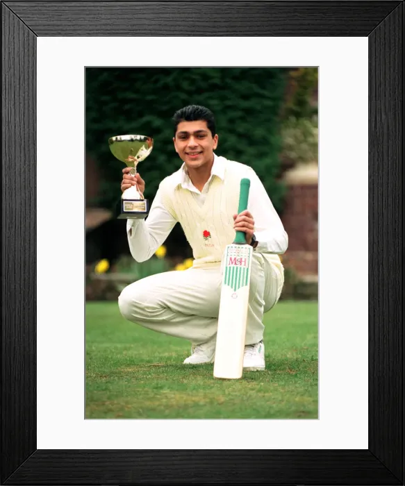 Framed Print : Young Cricket Star Anurang Singh from Walsall, with his Lord Tavenors trophy Framed Print : Young Cricket Star Anurang Singh from Walsall, with his Lord Tavenors trophy
