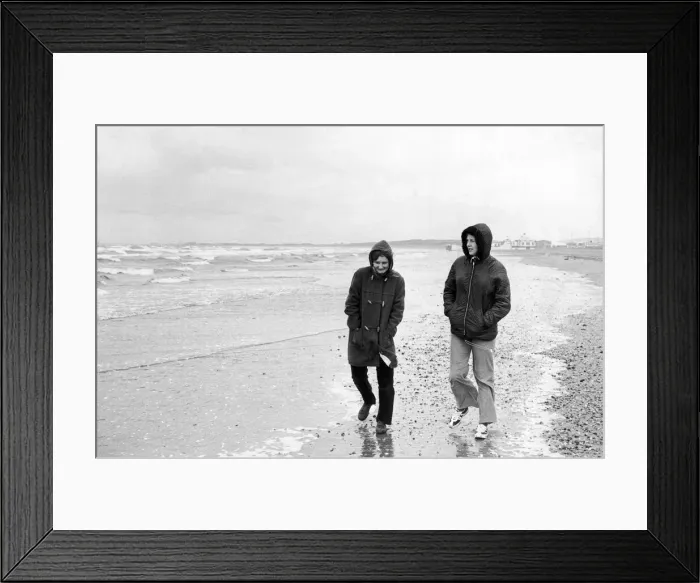 Framed Print : Prestwick Beach - Gwen Williams and Sally Smith, two 15 year old girls Framed Print : Prestwick Beach - Gwen Williams and Sally Smith, two 15 year old girls