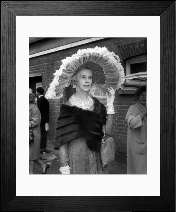 Framed Print : Clothing. Fashion: Ascot Hats. Mrs. James Elliott of Lincolnshire