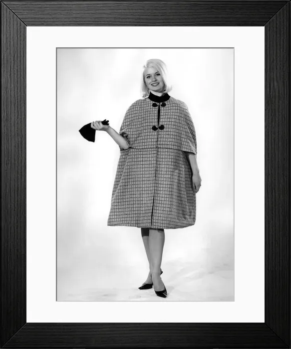 Framed Print : Reveille Fashions: Vyvyyan Dunber. October 1964 P06764. Coat & Gloves Framed Print : Reveille Fashions: Vyvyyan Dunber. October 1964 P06764. Coat & Gloves