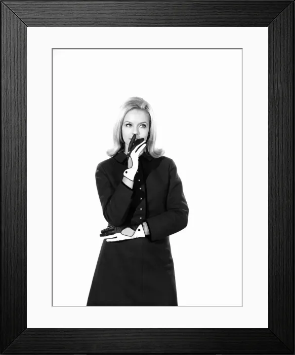Framed Print : Clothing: Fashion: Gloves: Woman wearing two tone gloves. Model: Anna-Marie Greeber Framed Print : Clothing: Fashion: Gloves: Woman wearing two tone gloves. Model: Anna-Marie Greeber