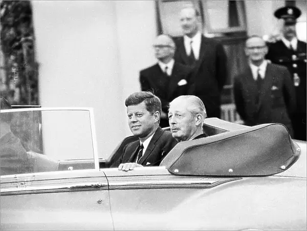 Visit of the American president John F Kennedy and his wife Jackie to London, England