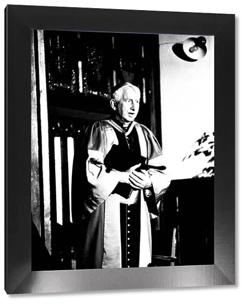 Cardinal Basil Hume Archbishop of Westminster, was receiving an Honorary Doctor of