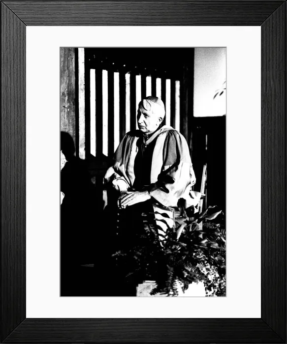Framed Print : Cardinal Basil Hume Archbishop of Westminster, was receiving an Honorary Doctor of Framed Print : Cardinal Basil Hume Archbishop of Westminster, was receiving an Honorary Doctor of
