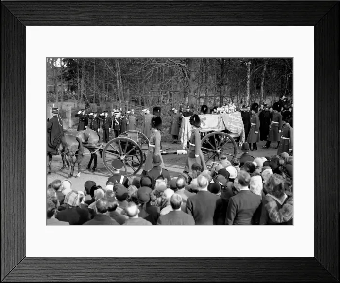 Framed Print : Funeral Procession of King George VI. 16th February 1952 Framed Print : Funeral Procession of King George VI. 16th February 1952