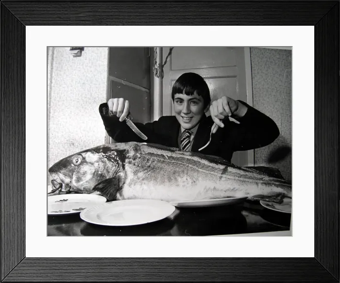 Framed Print : Children - Food and drink Fish - Cod 23  /  05  /  1972