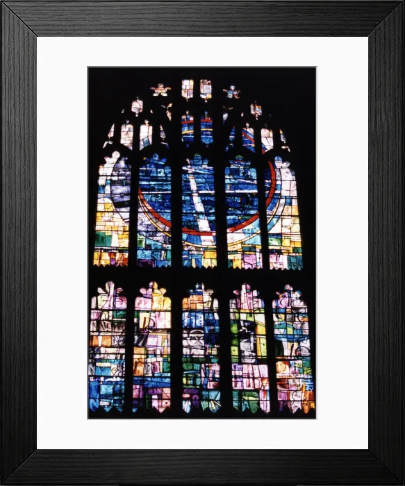 Framed Print : Manchester Cathedral Windows, 25th August 1995. Manchester Cathedral is a medieval church Framed Print : Manchester Cathedral Windows, 25th August 1995. Manchester Cathedral is a medieval church
