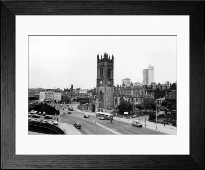 Framed Print : Manchester Cathedral, 21st June 1976. Manchester Cathedral is a medieval church
