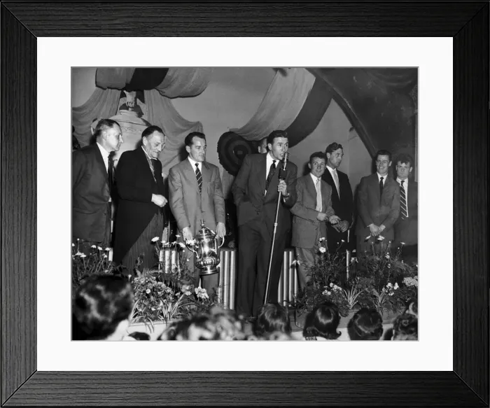 Framed Print : Members of the victorious Aston Villa FA Cup winning team at a celebration dance in Framed Print : Members of the victorious Aston Villa FA Cup winning team at a celebration dance in