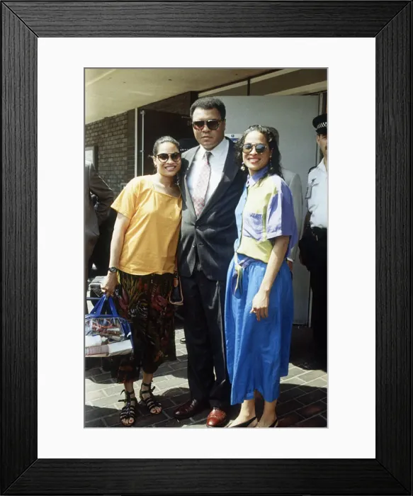 Framed Print : Muhammad Ali (Cassius Clay) former world heavyweight boxing champion arriving