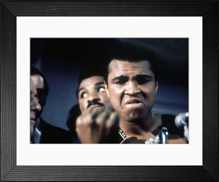 Framed Print : Muhammad Ali at the weigh-in for 2nd fight against Smokin Joe Frazier