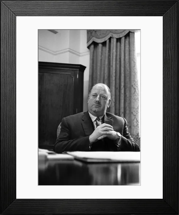 Framed Print : Dr Richard Beeching, Chairman of British Railways, pictured in his office Framed Print : Dr Richard Beeching, Chairman of British Railways, pictured in his office