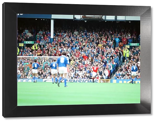 Everton 0-2 Manchester United, league match at Goodison Park