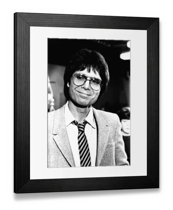 Framed Print : Pop star Cliff Richard was visiting Newcastle on 4th February 1981 to sing the praises of