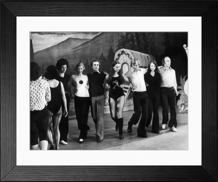Framed Print : The cast of Jack and the Beanstalk seen here rehearsing at the Coventry Theatre 17th Framed Print : The cast of Jack and the Beanstalk seen here rehearsing at the Coventry Theatre 17th