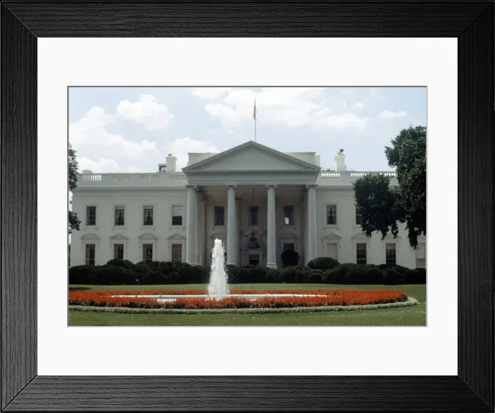 Framed Print : The White House at 1600 Pennsylvania Avenue Northwest, Washington, D. C. Circa 1980