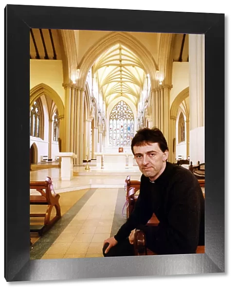 Father Brendan Curley, Administrator at Salford Cathedral, Manchester. 7th June 1990