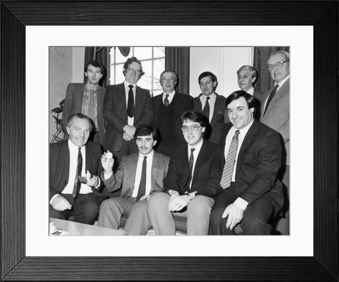 Framed Print : Mr Aculus (left) Principal of Coventry Technical College with top student Adrian McNanley Framed Print : Mr Aculus (left) Principal of Coventry Technical College with top student Adrian McNanley