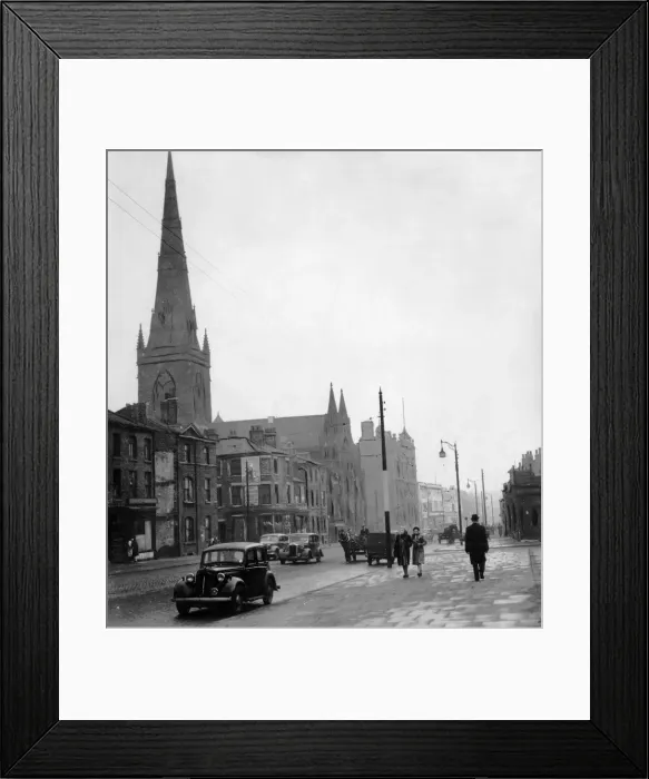 Framed Print : Salford Cathedral, Manchester. 7th March 1946. The Cathedral Church of St