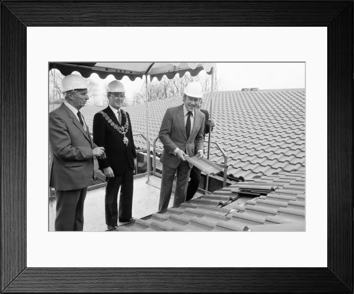 Framed Print : Acorns Childrens Hospice. Topping Out Ceremony, with guest of honour Lord Lichfield Framed Print : Acorns Childrens Hospice. Topping Out Ceremony, with guest of honour Lord Lichfield