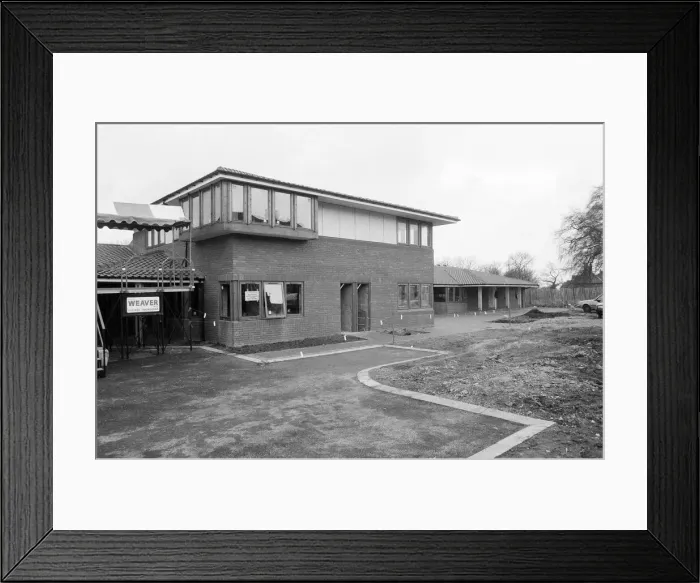Framed Print : Sight of Acorns Childrens Hospice. On day of Topping Out Ceremony Framed Print : Sight of Acorns Childrens Hospice. On day of Topping Out Ceremony