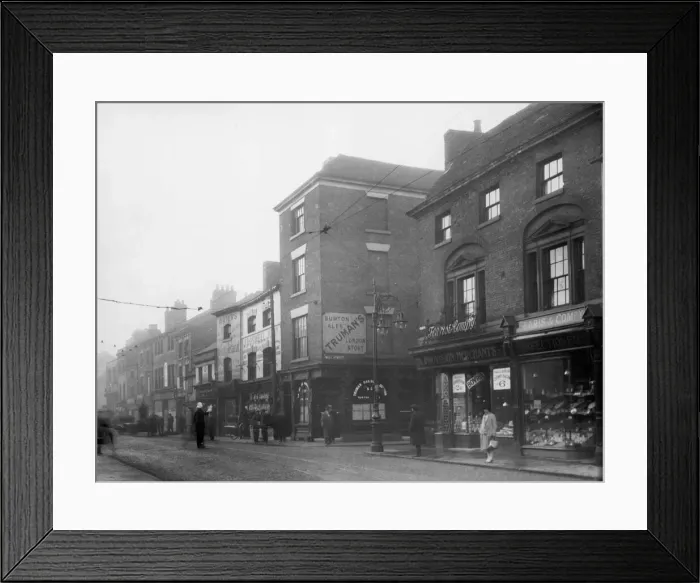 Framed Print : Fearis and Company provision store on the corner of Wells Street and The Burges Framed Print : Fearis and Company provision store on the corner of Wells Street and The Burges
