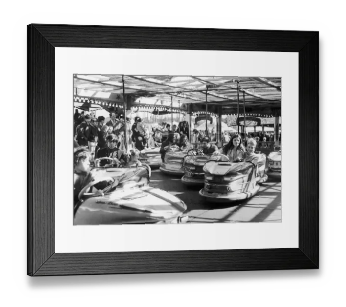 Framed Print : The Dodgems at the Easter Fair on Hearsall Common, Coventry 3rd April 1972