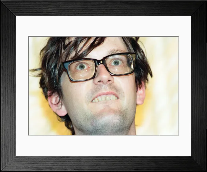 Framed Print : Pulp play the Clickimin Centre, Shetland, 13th August 1996. Lead Singer, Jarvis Cocker Framed Print : Pulp play the Clickimin Centre, Shetland, 13th August 1996. Lead Singer, Jarvis Cocker