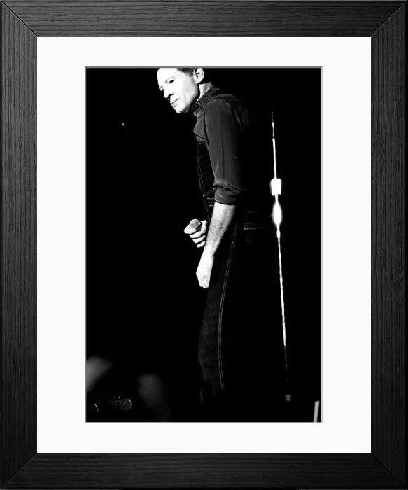 Framed Print : Singer Jerry Lee Lewis in concert at the Mayfair in Newcastle 14 February 1980