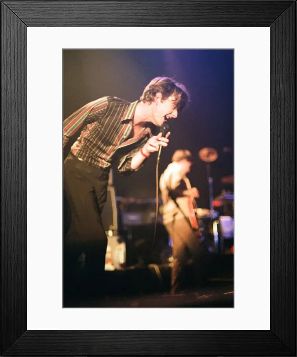 Framed Print : Pulp play the Clickimin Centre, Shetland, 13th August 1996. Lead Singer, Jarvis Cocker Framed Print : Pulp play the Clickimin Centre, Shetland, 13th August 1996. Lead Singer, Jarvis Cocker