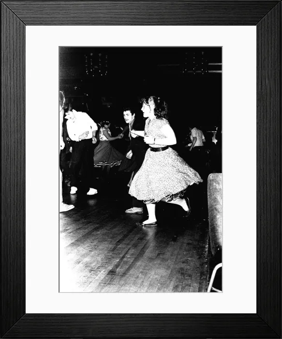 Framed Print : Rock and Roll dancers jiving on the dance floor at a Jerry Lee Lewis concert
