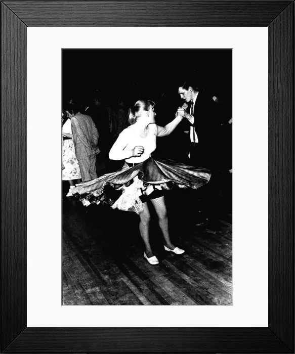 Framed Print : Rock and Roll dancers jiving on the dance floor at a Jerry Lee Lewis concert