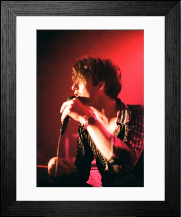 Framed Print : Pulp play the Clickimin Centre, Shetland, 13th August 1996. Lead Singer, Jarvis Cocker Framed Print : Pulp play the Clickimin Centre, Shetland, 13th August 1996. Lead Singer, Jarvis Cocker