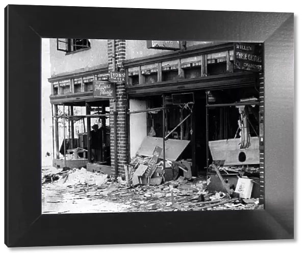 World War Two Air Raids, Birmingham, Shop Damage, Circa 1940