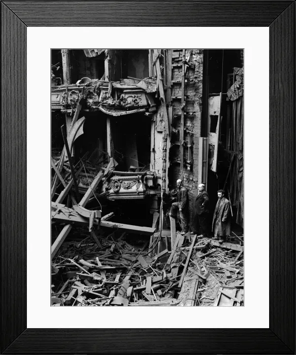 Framed Print : The Prince of Wales Theatre, Broad Street, Birmingham, was a casualty of one of Framed Print : The Prince of Wales Theatre, Broad Street, Birmingham, was a casualty of one of