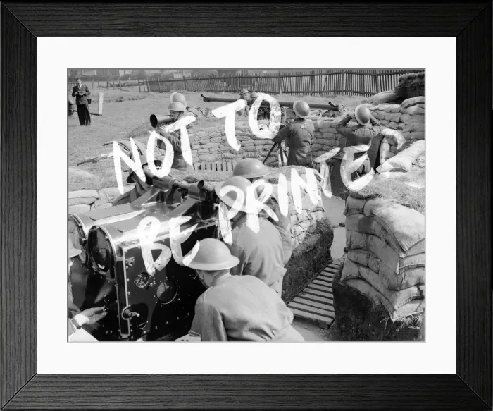 Framed Print : Anti Aircraft Defences, Birmingham, 10th May 1941. World War Two Air Raids Framed Print : Anti Aircraft Defences, Birmingham, 10th May 1941. World War Two Air Raids