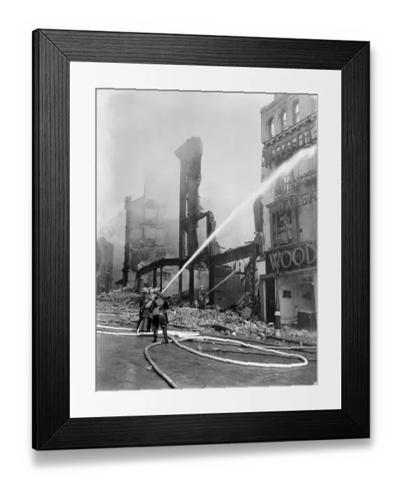 Framed Print : Bomb damage to Bull Ring, High Street, Birmingham, after air raid on night of 9th April Framed Print : Bomb damage to Bull Ring, High Street, Birmingham, after air raid on night of 9th April