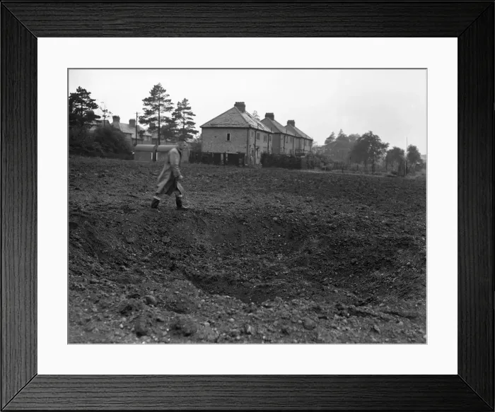 Framed Print : Bomb damage after Air Raid, Solihull, Birmingham, 27th July 1942