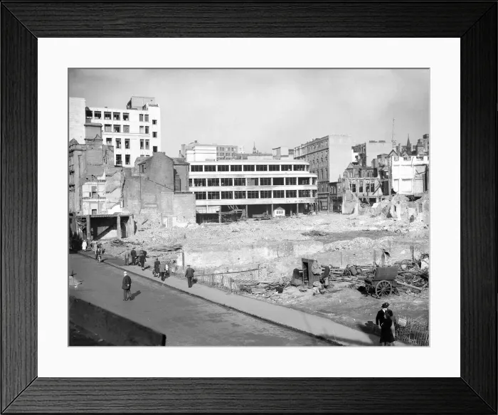 Framed Print : Bomb damage, New Street, Birmingham. 29th September 1941 Framed Print : Bomb damage, New Street, Birmingham. 29th September 1941