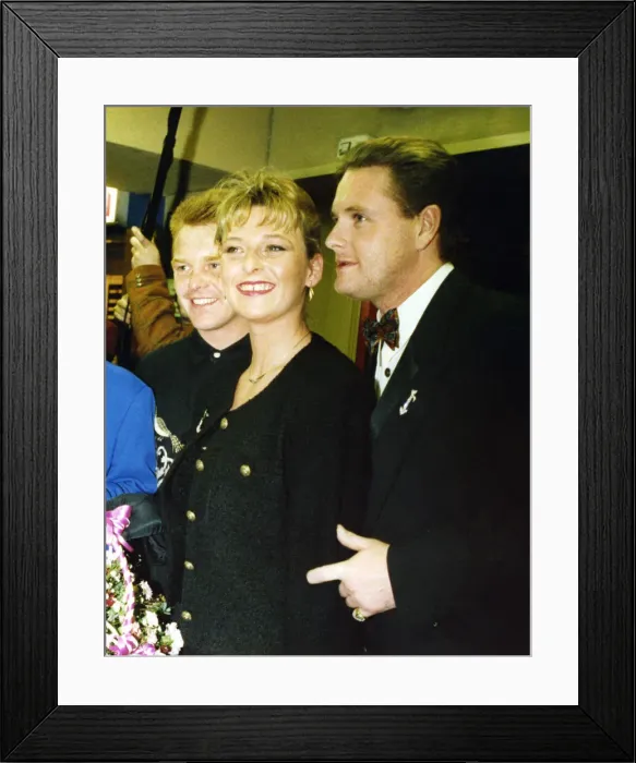 Framed Print : Footballer Paul Gascoigne - Gazza Paul Gascoigne attends the world premiere of Framed Print : Footballer Paul Gascoigne - Gazza Paul Gascoigne attends the world premiere of