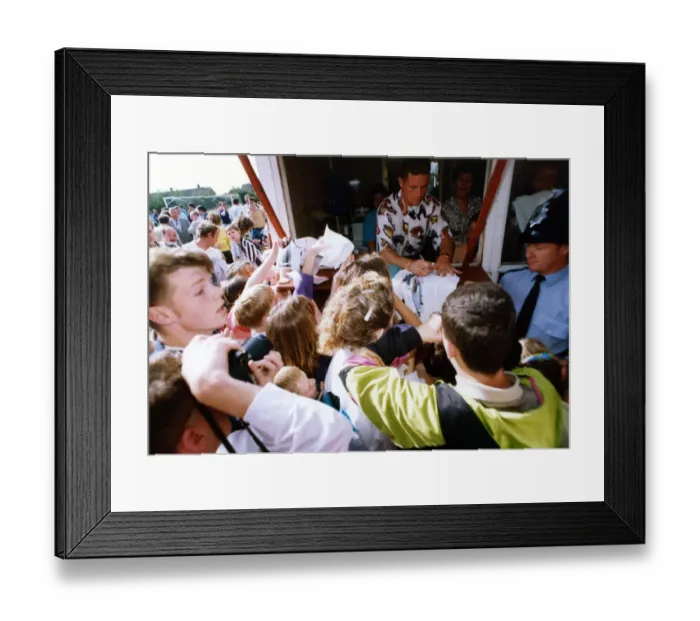 Framed Print : Footballer Paul Gascoigne - Gazza Paul Gascoigne officially opening the stand Framed Print : Footballer Paul Gascoigne - Gazza Paul Gascoigne officially opening the stand