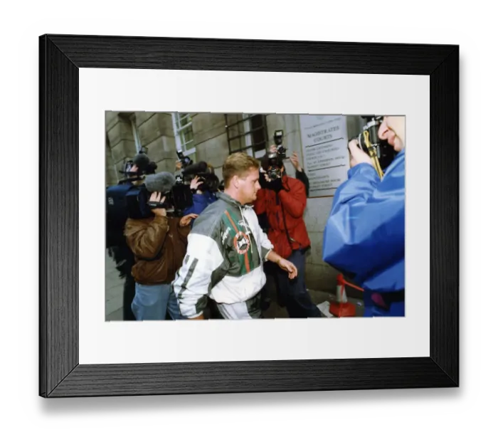 Framed Print : Footballer Paul Gascoigne - Gazza Paul Gascoigne pictured outside Newcastle Framed Print : Footballer Paul Gascoigne - Gazza Paul Gascoigne pictured outside Newcastle