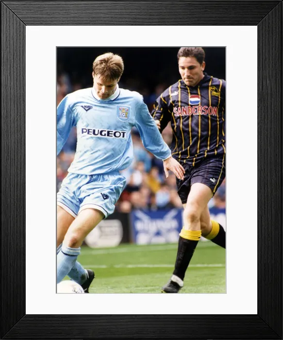 Framed Print : Coventry City 2-0 Sheffield Wednesday, premier league match at Highfield Road Framed Print : Coventry City 2-0 Sheffield Wednesday, premier league match at Highfield Road