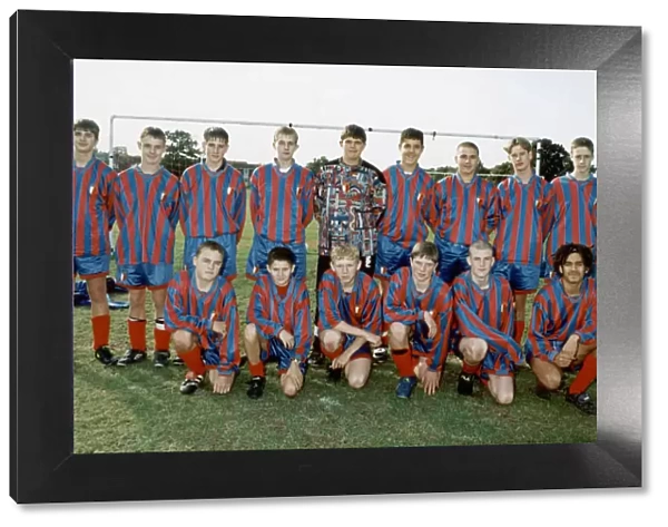 Hinckley United Under 15s team shot. Back row (from left) Chris Davies