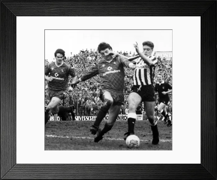 Framed Print : Newcastle United v Chelsea, 27th February, 1988. Paul Gascoigne (Gazza Framed Print : Newcastle United v Chelsea, 27th February, 1988. Paul Gascoigne (Gazza