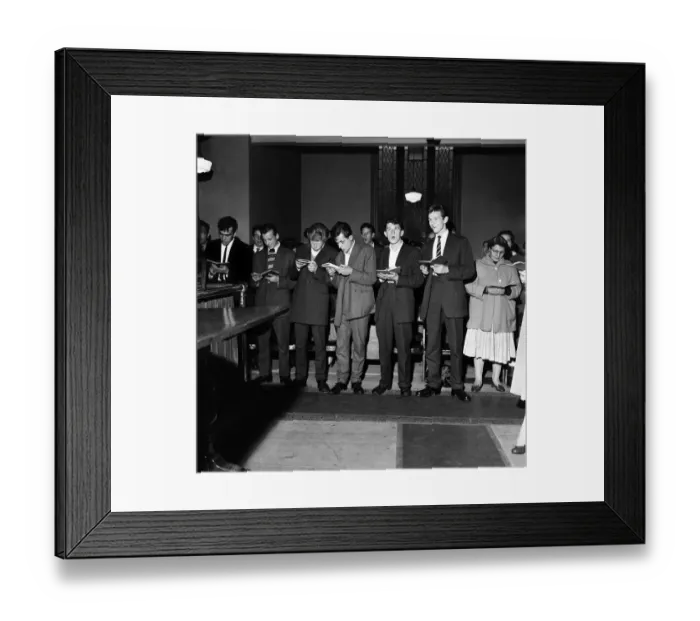 Framed Print : The Herald Angels... Teddy boys who attended the special service for youth given by 16 Framed Print : The Herald Angels... Teddy boys who attended the special service for youth given by 16