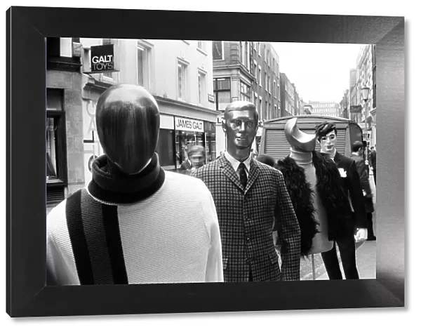 Mens Fashions, Mannequins in Carnaby Street, 31st March 1966