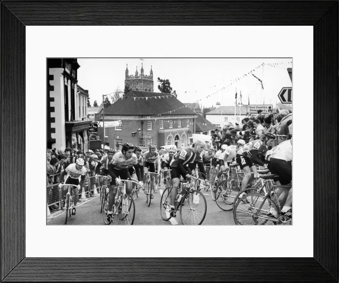 Framed Print : Competitors in the 1987 Milk Race, now better known as the Tour of Britain Framed Print : Competitors in the 1987 Milk Race, now better known as the Tour of Britain