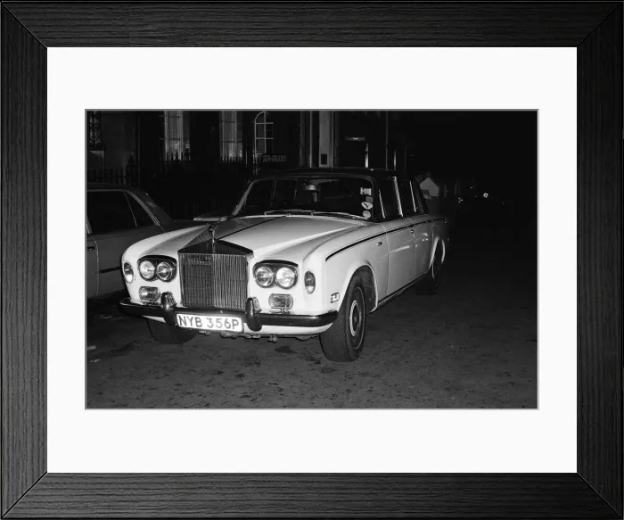 Framed Print : Scenes outside the flat in Curzon Place, Mayfair where Keith Moon