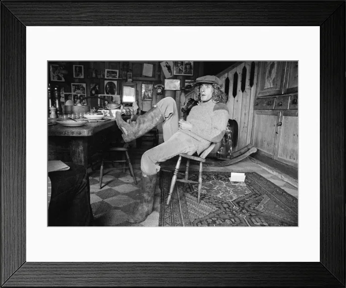 Framed Print : Roger Daltrey, lead singer of The Who rock group, at home on his 300 acre farm in Sussex Framed Print : Roger Daltrey, lead singer of The Who rock group, at home on his 300 acre farm in Sussex